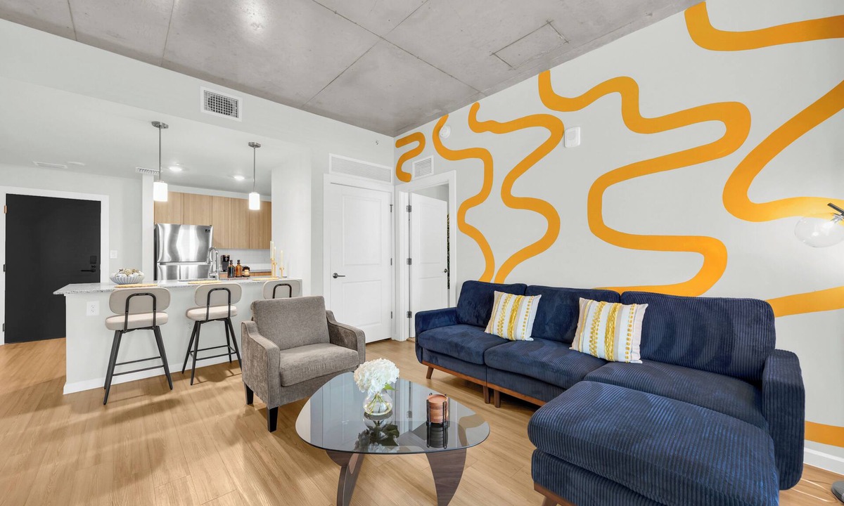 Lake Dot Apartment | 2BR Family Getaway, Rooftop Pool in Downtown Orlando!