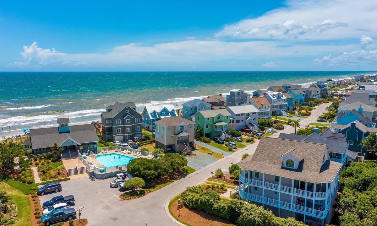 Village of Stump Sound House | 2nd-row ocean-view home with elevator, cmty pool & tennis