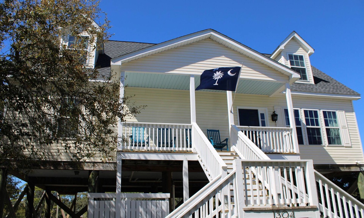 Folly Beach House | Across from the Beach, Marsh Views/Fenced Yard~1304 E Ashley