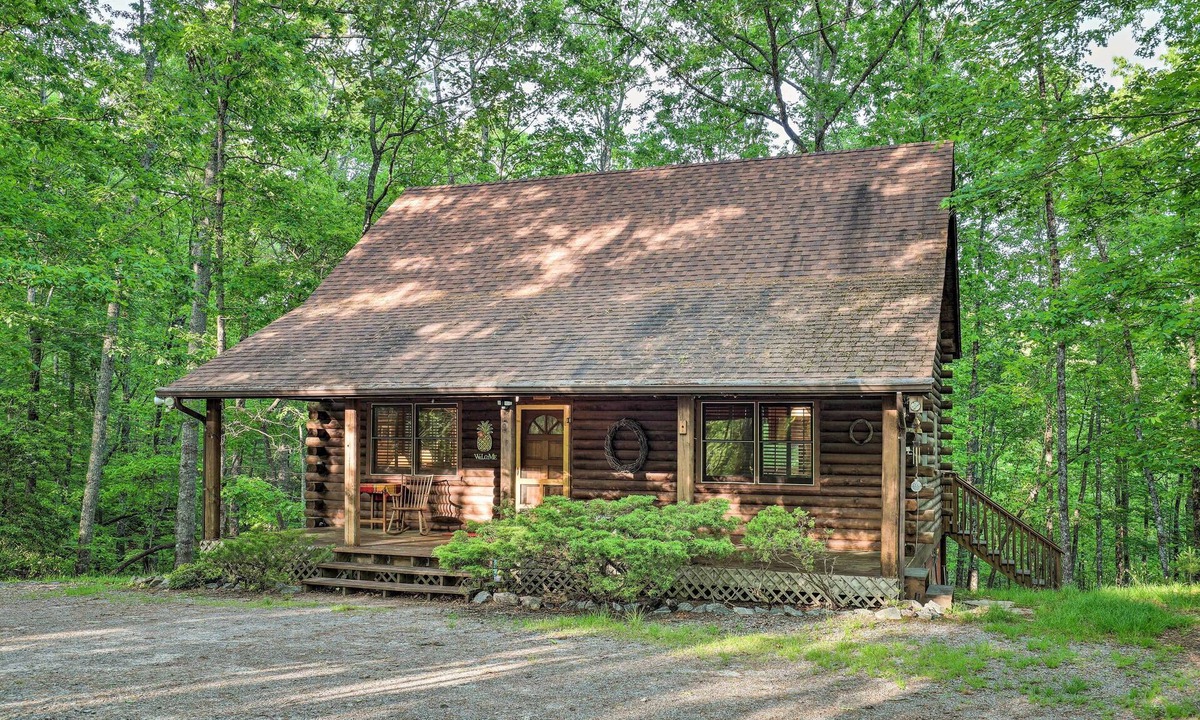 Brevard Cabin | Explore the Land of Waterfalls! Brevard Log Cabin