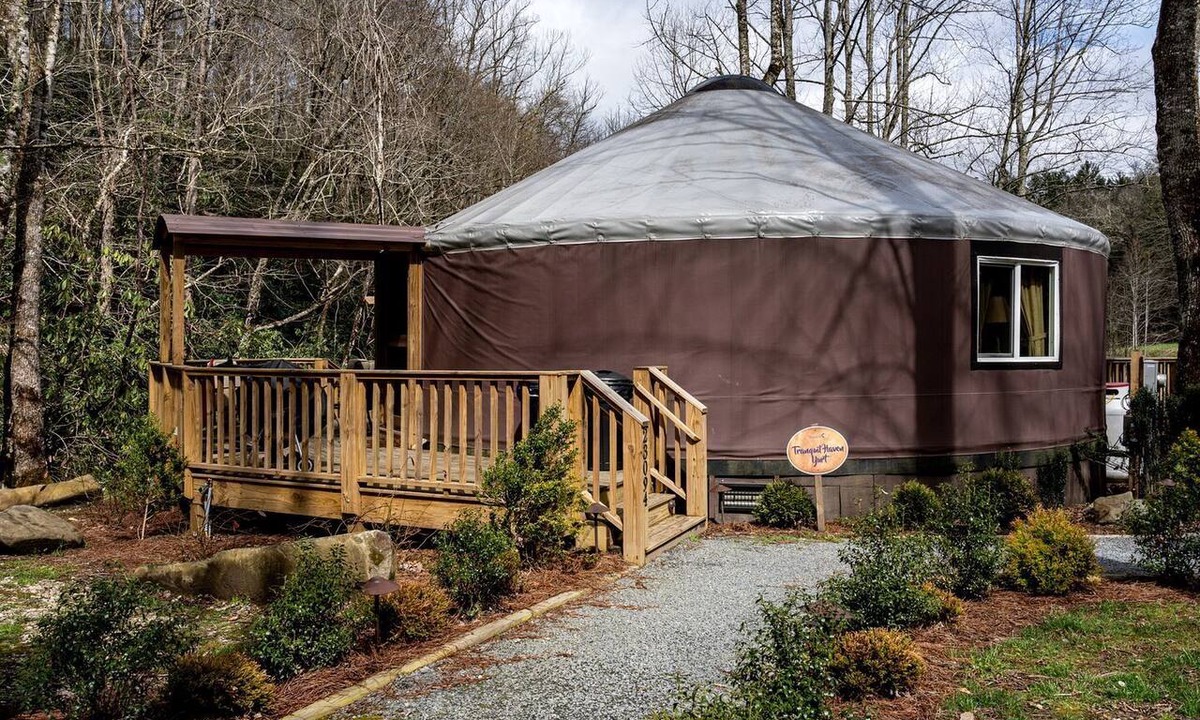 Topton Cabin | Heavenly Yurt with Modern Interior in Topton, North Carolina