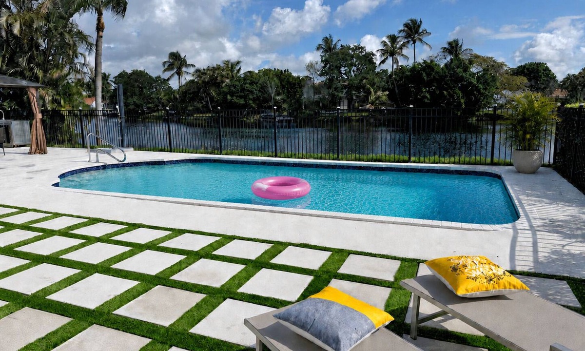 Greenview Shores House | Lakefront Private Heated Pool & Game Room Retreat Near WEF and NPC polo