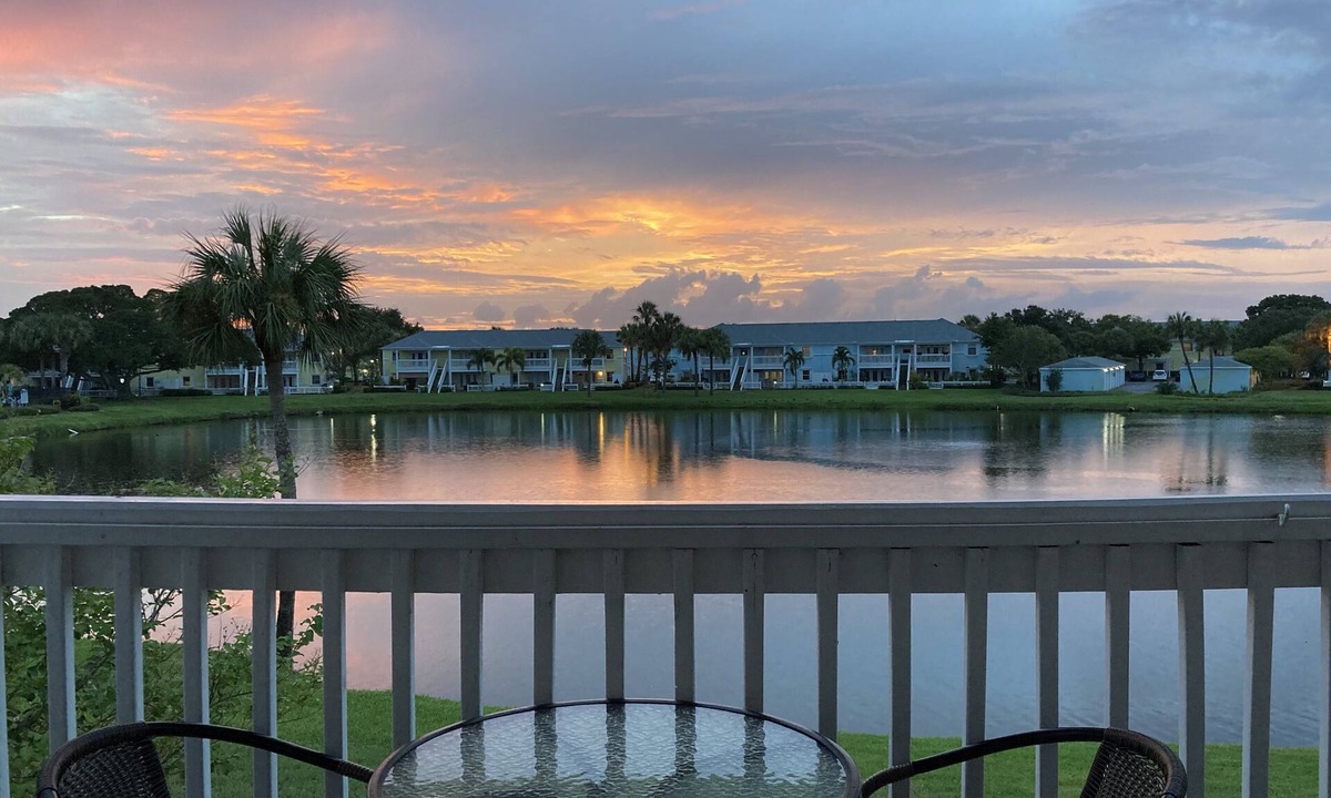 Coquina Key Condo | Large Waterfront Condo with private balcony, beautiful sunset views.