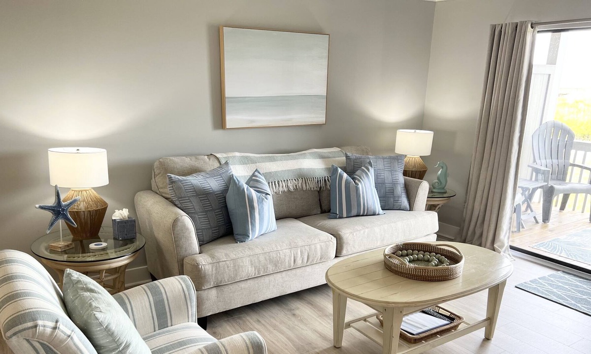 Oceanmarsh Subdivision Condo | Newly Renovated Oceanfront condo, steps from beach, 2 balconies