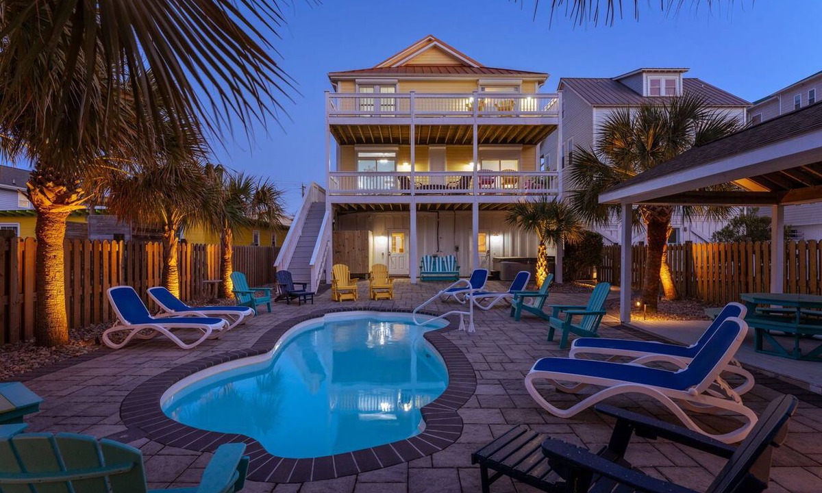 Surf City House | "Personal Resort": Private Pool, Hot Tub, Ocean Views, Elevator, Walk to Town
