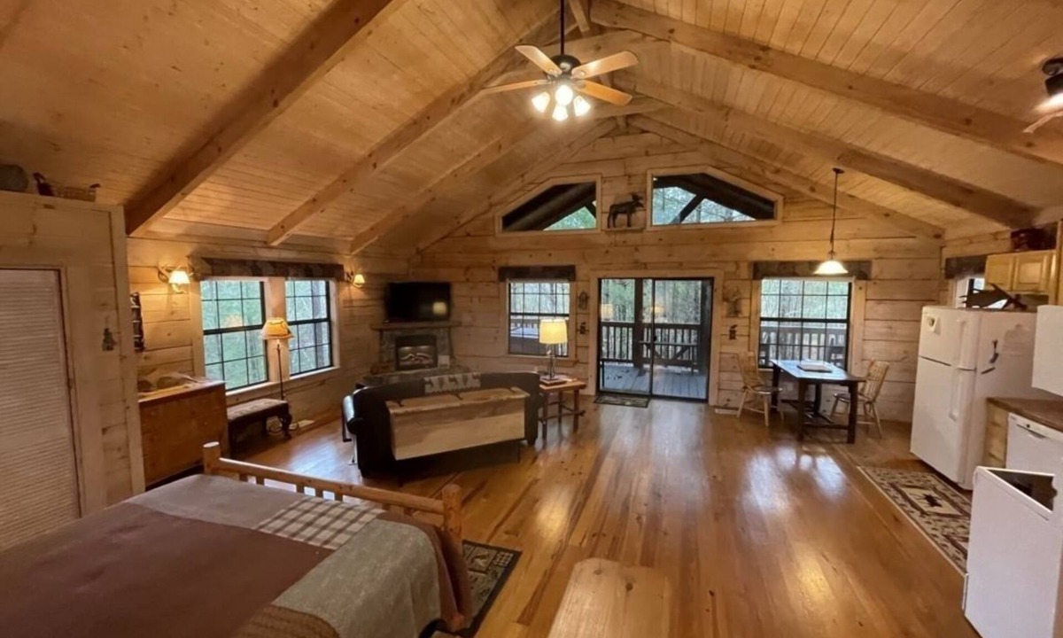 Tellico Plains Cabin | Private and Perfect! - hot tub, king bed, fireplace - dog and motorcycle friendly Studio Cabin by RedAwning
