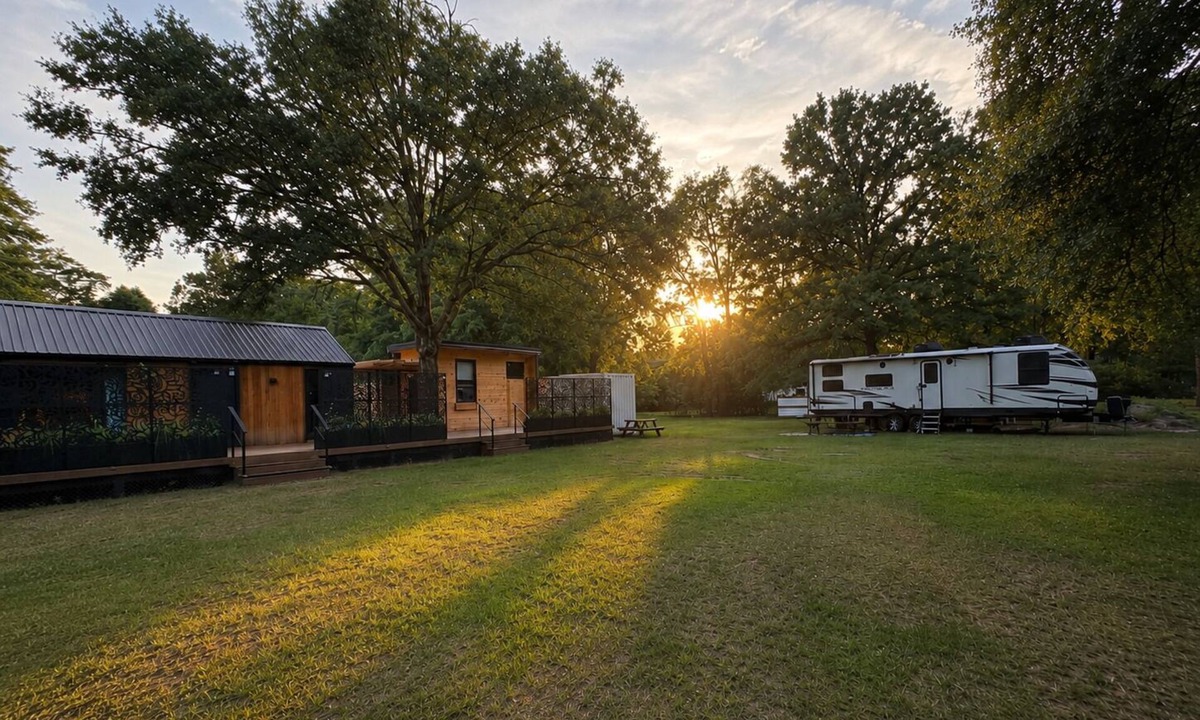 Eden House | Private RV + Wellness Studio Near Savannah. Sleeps 8 .Fire Pit.