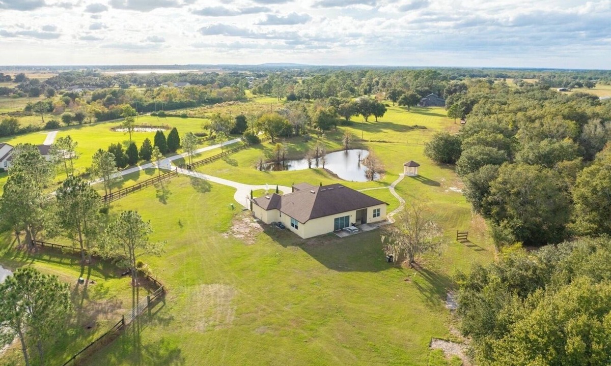 Winter Haven House | Ranch Retreat Theater Room + Pond Views