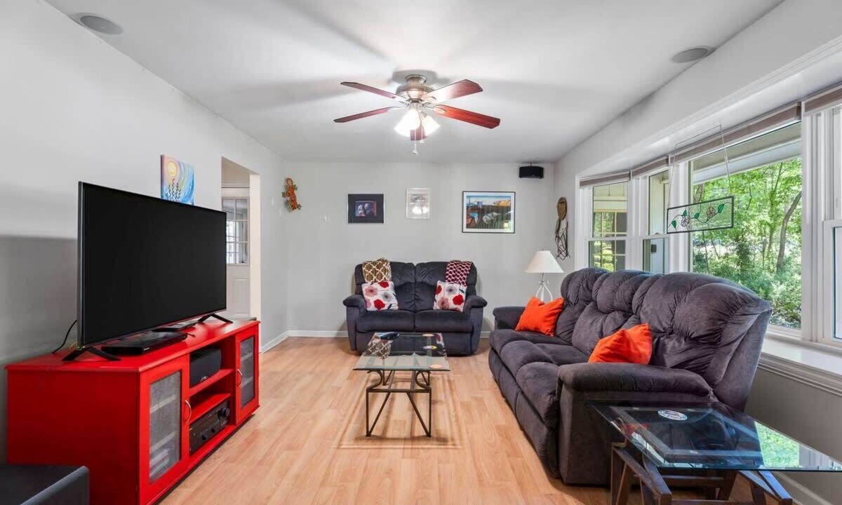 Cary House | Relaxing Home w/Fire Pit, Porch & Fenced Yard