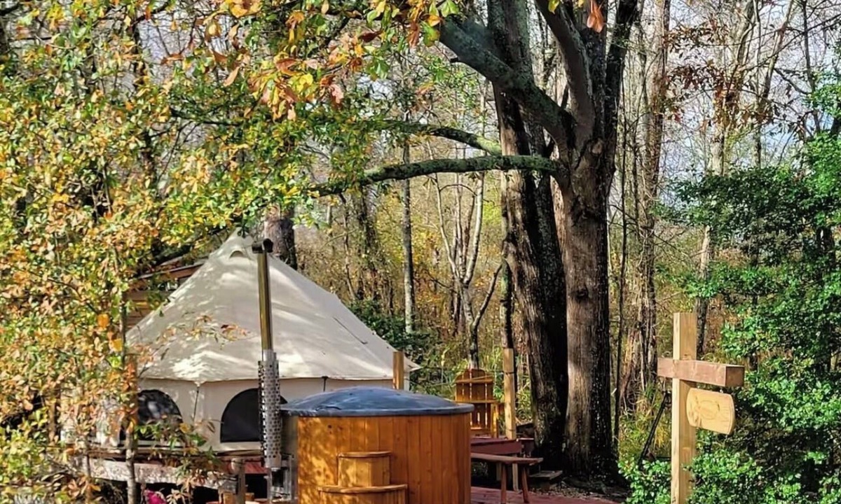 Piedmont RV Rental | Romantic night in nature. Yurt in Piedmont with AC/Heat