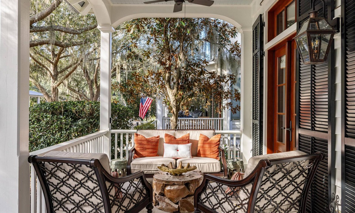 Palmetto Bluff House | Southern porches, Charming Guest House, Firepit
