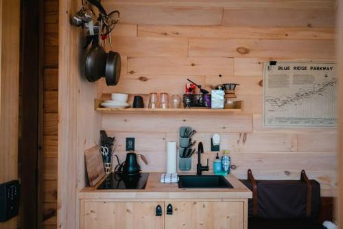 Sylva Apartment | The Twig - Outdoor Shower, Deck, and Cozy Chimney