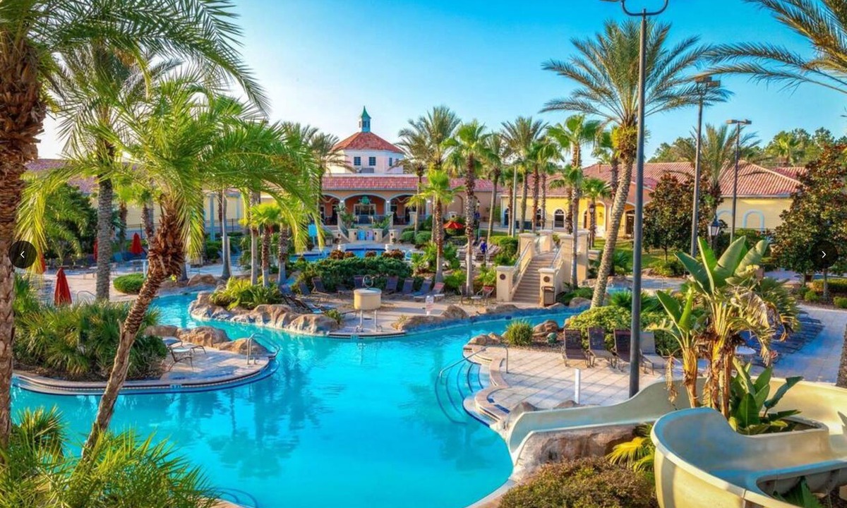 Regal Palms House | TROPICAL RESORT! 3 Pools, Lazy River, Water Slide +more! 4 BED/3 BATH