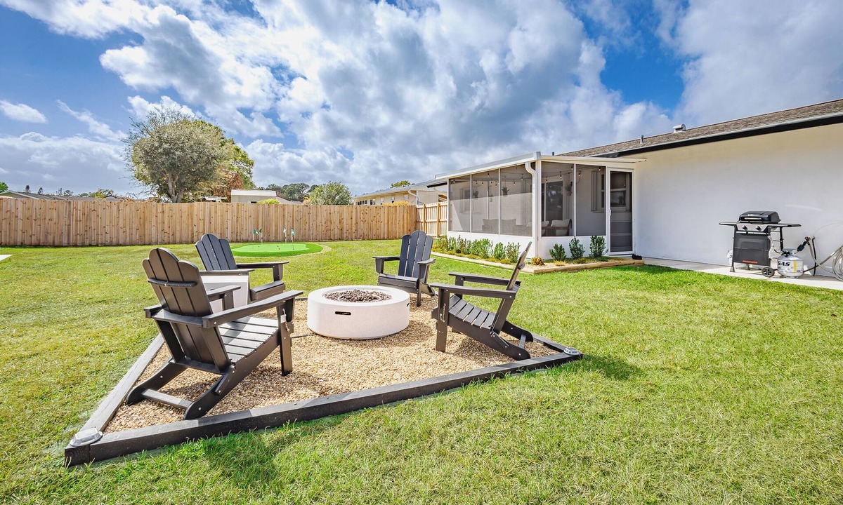 Indian River Estates House | Tropical Retreat Near Beach — Game Room, Putting Green & Fire Pit, Sleeps 6