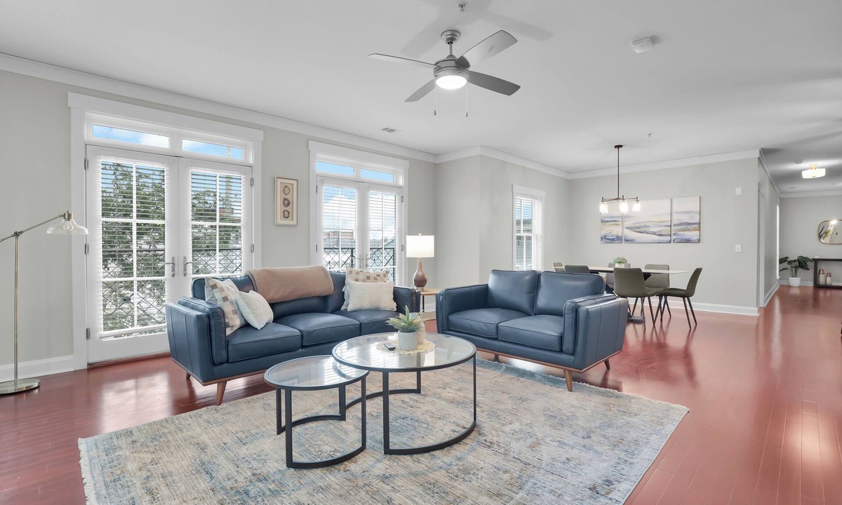 Old West Broad Neighborhood House | Walkable Historic District Stay | 2 Units, Sleeps 14 | The Juliette by AvantStay