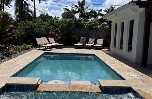 Wilton Manors House | 2 homes side by side with connecting fence. 2 pools, hot tub, 5 bedrooms 4 bath