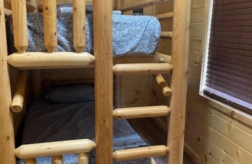 Lejunior Cabin | 2BR 1 Bath cabin w/full kitchen, hot tub, and living room.