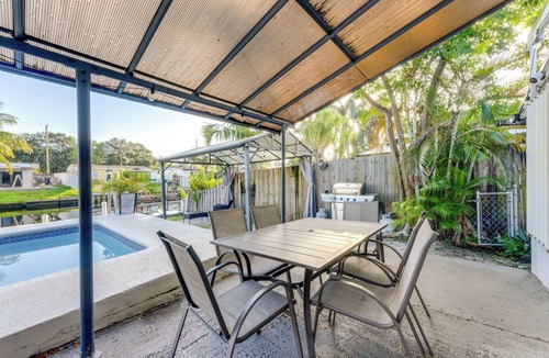 North Central Hollywood House | 3 Mi to Hollywood Beach! Canal-Front Haven w/Dock