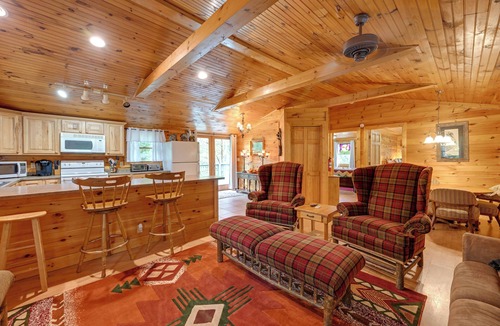 Robbinsville Cabin | 3 Mi to Lake Santeetlah! Rustic Apt w/Decks