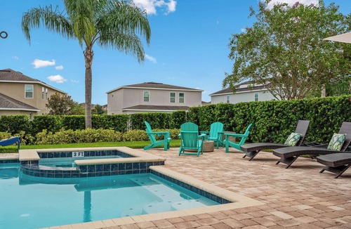West Kissimmee House | 9-Beds Villa/Huge Pool/Spa/Private Theater/FirePit