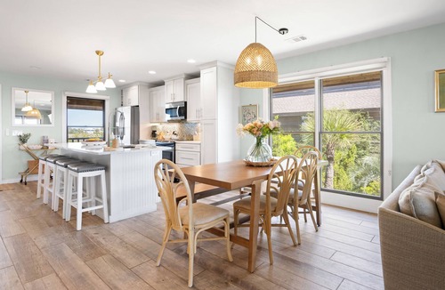 Oceanmarsh Subdivision House | Beachfront+Marsh Views Sleeps 10 ~ Harbor Island Getaway-Pool 4 Bed-3 Bath
