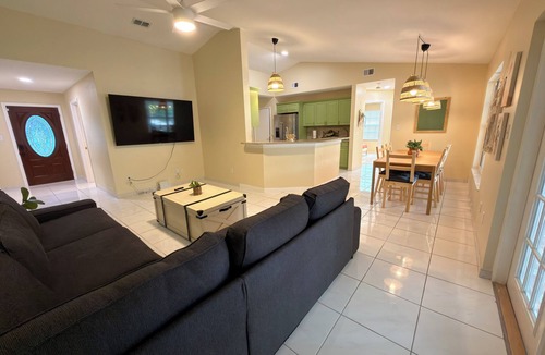Florida Central Atlantic Coast House | Boho Pool Retreat 6BR Sleeps 18 Near Parks