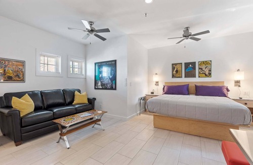 Folly Beach Hotel | Boutique Hotel Folly Room 5: King Deluxe Studio - cozy porch views of the Folly River ADA