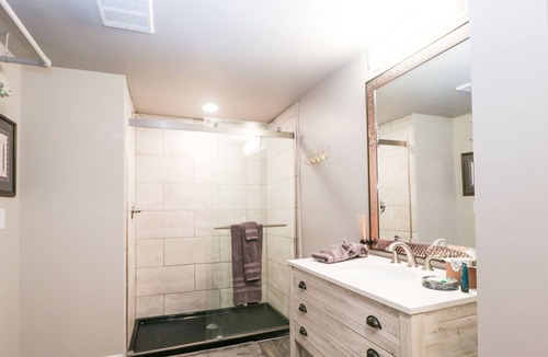 Seneca Apartment | Boutique hotel in historic downtown Seneca. Room #1, Queen/King combo.