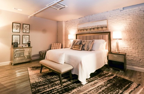 Seneca Apartment | Boutique hotel in historic downtown Seneca. Room #4, King bed.