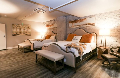 Seneca Apartment | Boutique hotel in historic downtown Seneca. Room #5, two King beds.