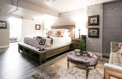Seneca Apartment | Boutique hotel in historic downtown Seneca. Room #6, King bed.