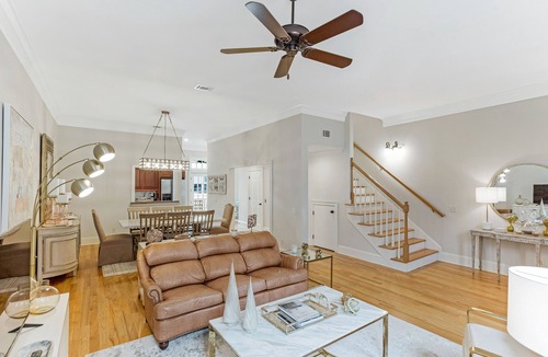 Historic Downtown Savannah House | Chic Townhome One Block From Forsyth w/Large Garage by Lucky Savannah