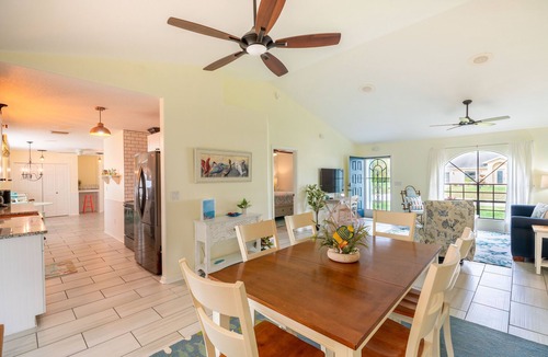 Sebastian Highlands House | Coastal Getaway! Heated Pool, Private Patio, Fenced Yard, 5 miles to Beach!