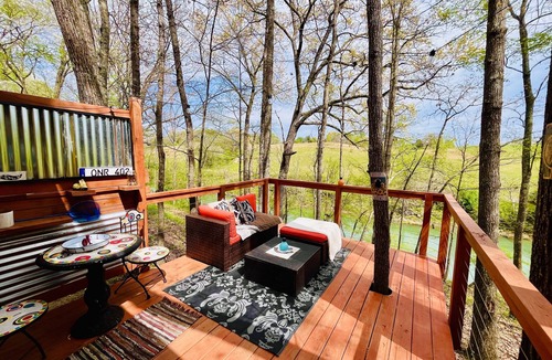 Sparta Cabin | Cozy Up In Mosaic Cabin #Reconnect #Love #Escape #River