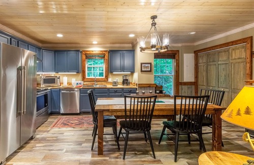 Cullowhee Cabin | Creekside Bliss - Stunning Custom Mountain Home with a Hot Tub I Convenient to WCU!