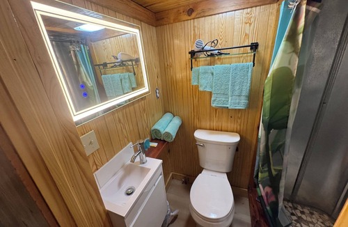 Tazewell Cabin | Creekside Tiny Home adjacent to Norris Lake TVA Property. 1/2 mile to boat ramp!