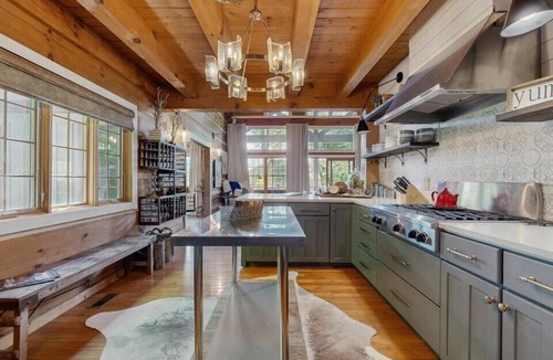 Sapphire House | Dog-friendly, upscale cabin with gourmet kitchen, deck, hot tub & bocce court