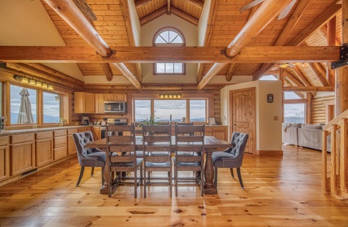 Rosman House | EPIC VIEWS-HotTub-WoodStove-Sauna-Fireplace-GameRoom-Playset-EV-FencedYard+More!
