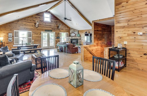 Six Mile Cabin | Game Room, Dock & More! Panoramic Lakefront Oasis