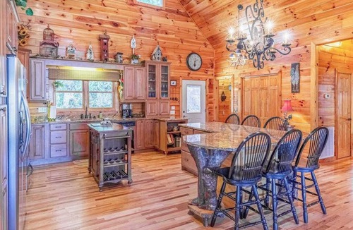 Whittier House | Gorgeous mountain-view home with huge decks, hot tub, game room, & fireplaces