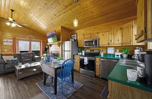 Gatlinburg Cabin | Great View, Location, Studio Log Cabin, Hot Tub!