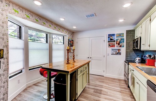 Sanford House | Happy Palette Home: Close to downtown+the lake! Fenced yard with outdoor dining