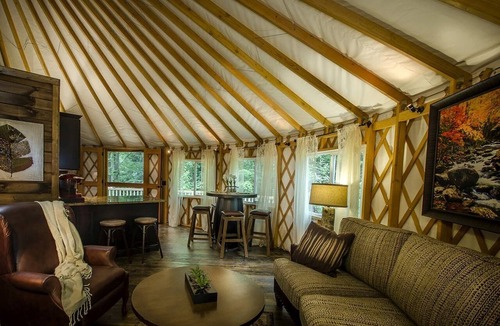 Topton Cabin | Heavenly Yurt with Modern Interior in Topton, North Carolina