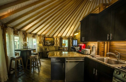 Topton Cabin | Heavenly Yurt with Modern Interior in Topton, North Carolina