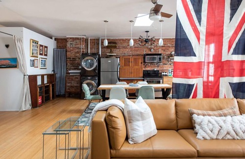 Yamacraw Village Apartment | Historic Downtown Bohemian Loft with Exposed Brick by Lucky Savannah