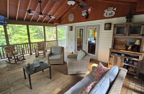 Westminster House | Home on Lake Hartwell - Lake Life with wraparound porches, fire pit and dock