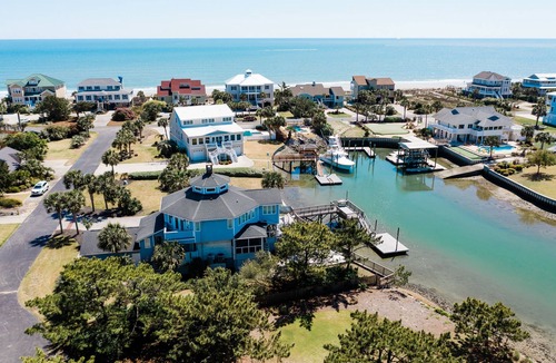Inlet Harbour House | Inlet Front 5BR Home w/Private Dock & Walk to Beach