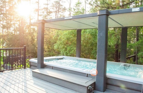 Appling House | Lake House with Swim Spa Oasis