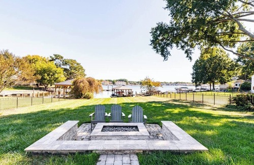Cornelius House | Lakefront Home with Pool and Hot tub