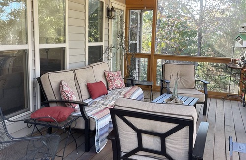 Winchester House | Lakefront home with dock. Cozy 2 bed 2 bath and screened in porch.